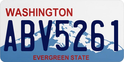 WA license plate ABV5261