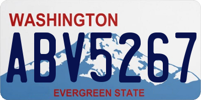 WA license plate ABV5267