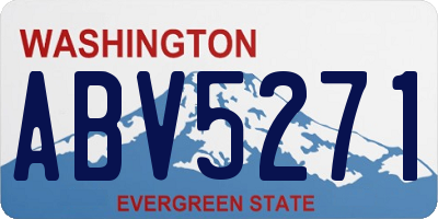 WA license plate ABV5271