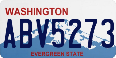 WA license plate ABV5273