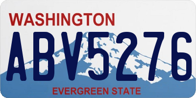 WA license plate ABV5276