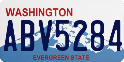 WA license plate ABV5284