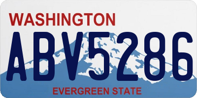 WA license plate ABV5286
