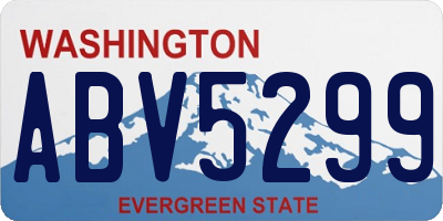 WA license plate ABV5299