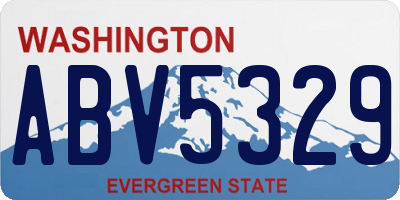 WA license plate ABV5329
