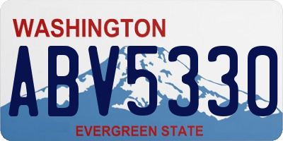 WA license plate ABV5330