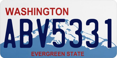 WA license plate ABV5331