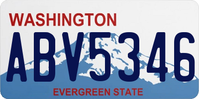 WA license plate ABV5346