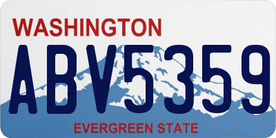WA license plate ABV5359
