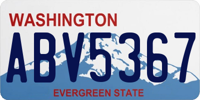 WA license plate ABV5367