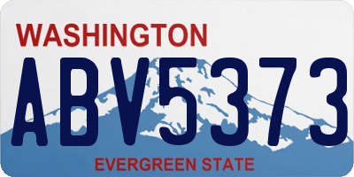 WA license plate ABV5373