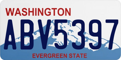 WA license plate ABV5397