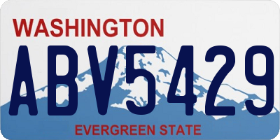 WA license plate ABV5429