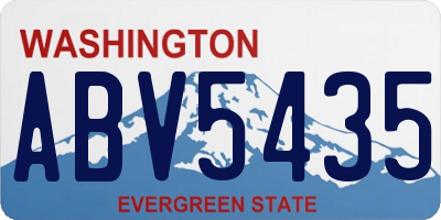 WA license plate ABV5435