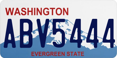 WA license plate ABV5444