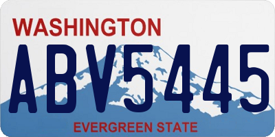 WA license plate ABV5445