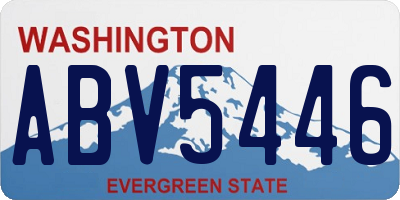 WA license plate ABV5446