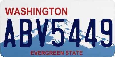 WA license plate ABV5449