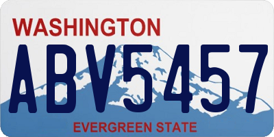 WA license plate ABV5457