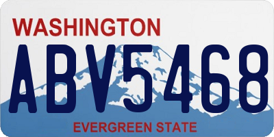 WA license plate ABV5468
