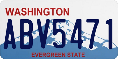 WA license plate ABV5471