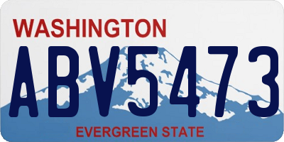 WA license plate ABV5473