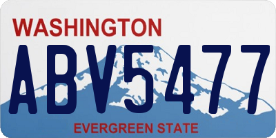 WA license plate ABV5477