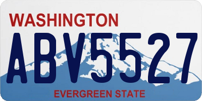 WA license plate ABV5527