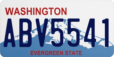 WA license plate ABV5541