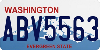 WA license plate ABV5563