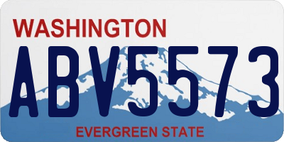 WA license plate ABV5573