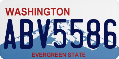 WA license plate ABV5586