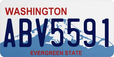 WA license plate ABV5591