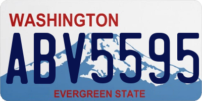 WA license plate ABV5595