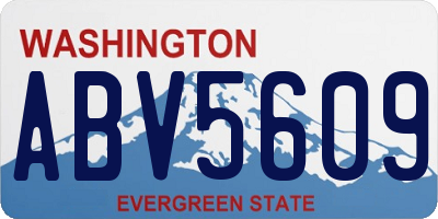 WA license plate ABV5609