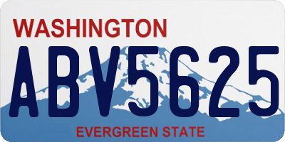 WA license plate ABV5625