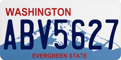WA license plate ABV5627