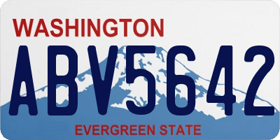 WA license plate ABV5642