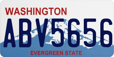 WA license plate ABV5656