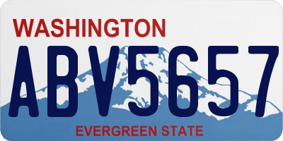 WA license plate ABV5657