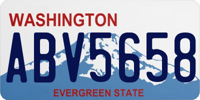 WA license plate ABV5658