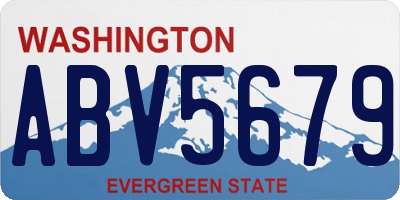 WA license plate ABV5679