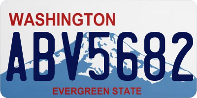 WA license plate ABV5682