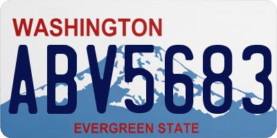WA license plate ABV5683