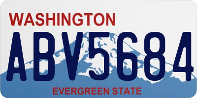 WA license plate ABV5684