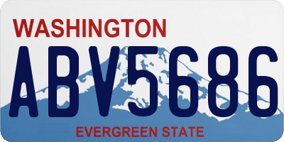 WA license plate ABV5686