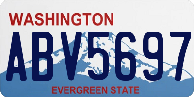 WA license plate ABV5697