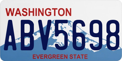 WA license plate ABV5698