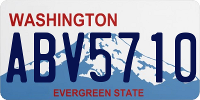 WA license plate ABV5710