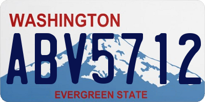WA license plate ABV5712